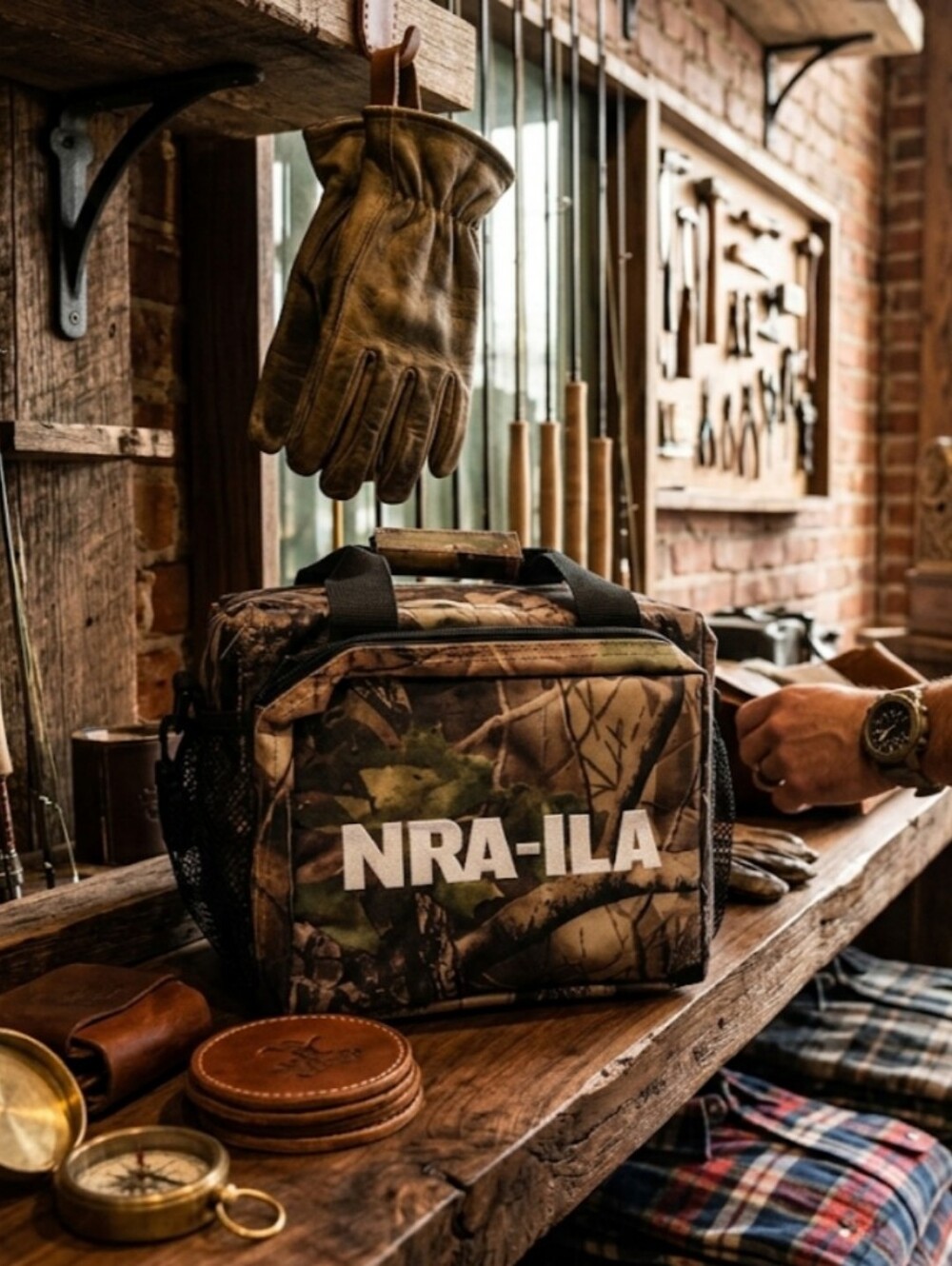 💚Camo NRA-ILA Cooler Bag / Utility Pouch NWOT - Excellent Condition!💚
